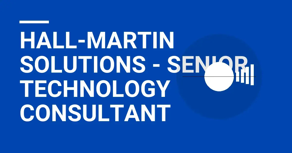 Hall-Martin Solutions - Senior Technology Consultant