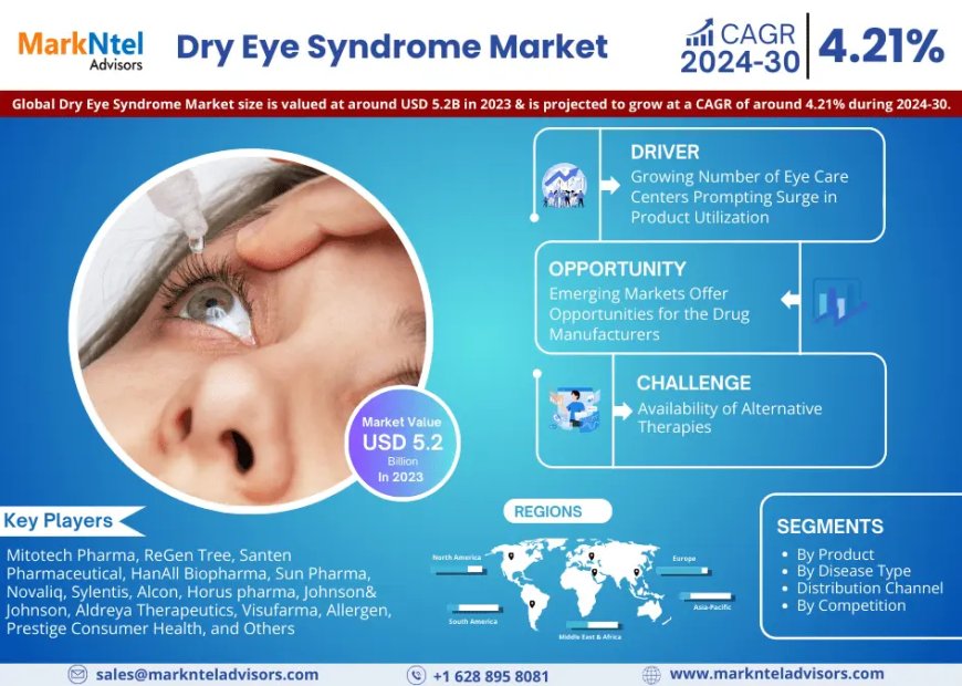Global Dry Eye Syndrome Market to Soar at 4.21% CAGR Through 2030 | Trends, Drivers, and Forecast Analysis